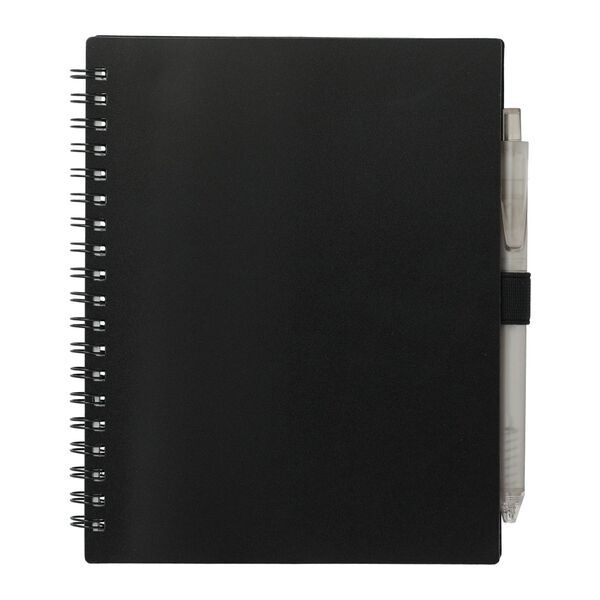 FSC® Recycled Spiral Notebook w/ rPET Pen, 5-1/2" x 7"