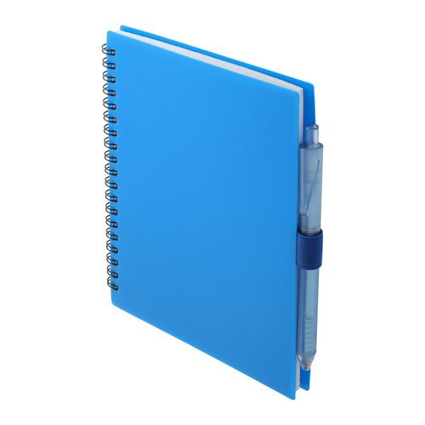FSC® Recycled Spiral Notebook w/ rPET Pen, 5-1/2" x 7"