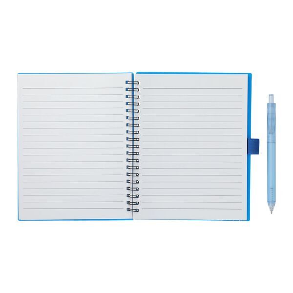FSC® Recycled Spiral Notebook w/ rPET Pen, 5-1/2" x 7"