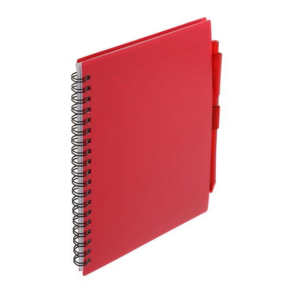 FSC® Recycled Spiral Notebook w/ rPET Pen, 5-1/2" x 7"