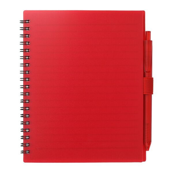 FSC® Recycled Spiral Notebook w/ rPET Pen, 5-1/2" x 7"