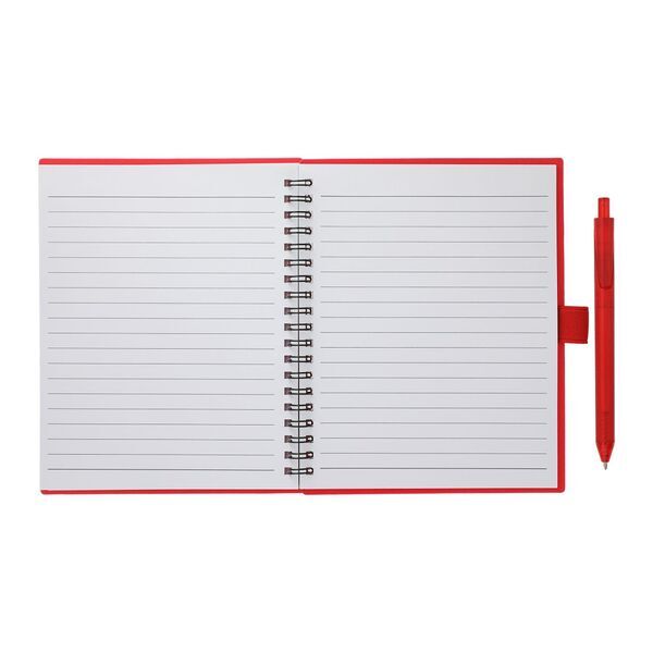 FSC® Recycled Spiral Notebook w/ rPET Pen, 5-1/2" x 7"