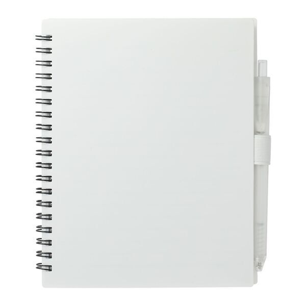 FSC® Recycled Spiral Notebook w/ rPET Pen, 5-1/2" x 7"