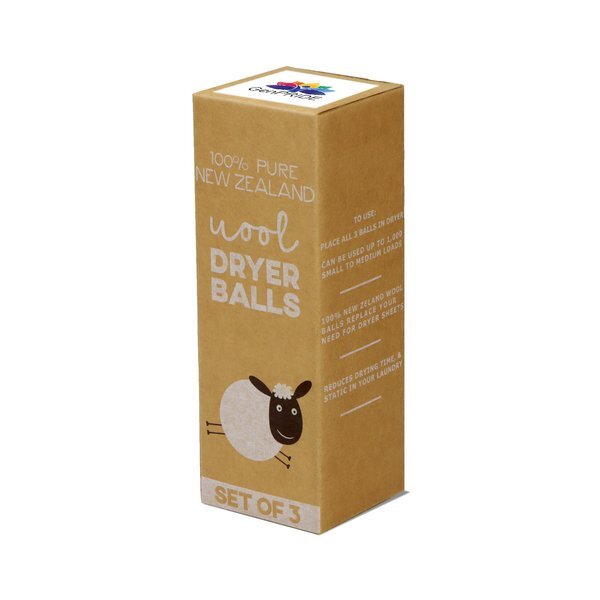 Pure 100% New Zealand Wool Dryer Balls, Set of 3