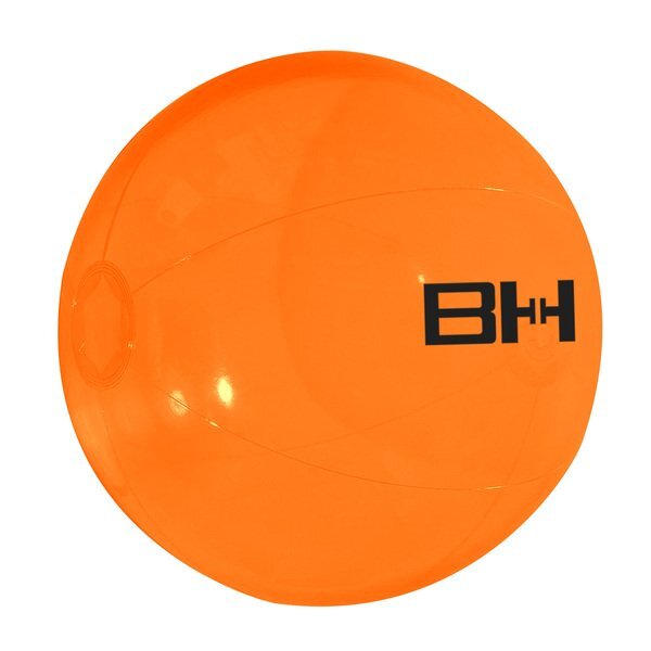 Translucent Bright Colors Beach Ball, 16"