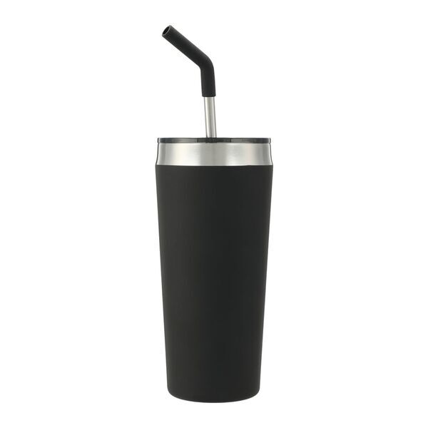 Faye Double Wall Vacuum Tumbler w/ Stainless Steel Straw, 20oz.