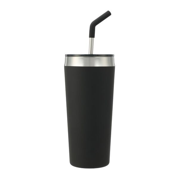 Faye Double Wall Vacuum Tumbler w/ Stainless Steel Straw, 20oz.