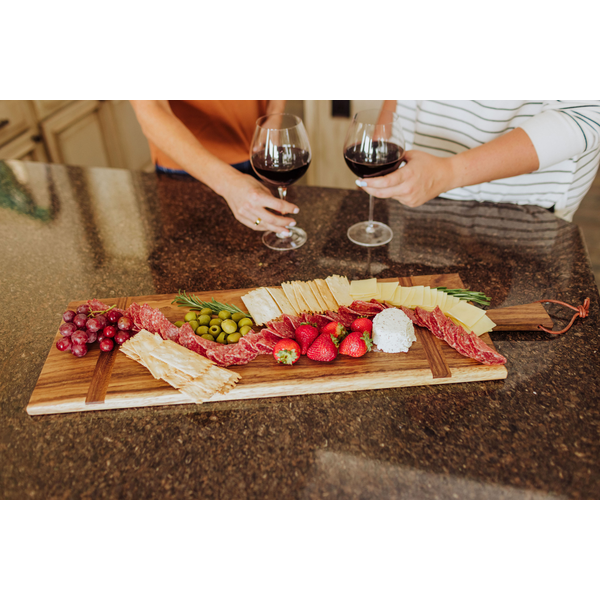 Madera Caribbean Walnut Rectangular Charcuterie Board, 29" x 9"