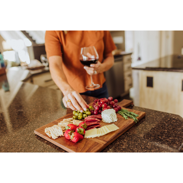 Madera Caribbean Walnut Rectangular Charcuterie Board, 18" x 11"