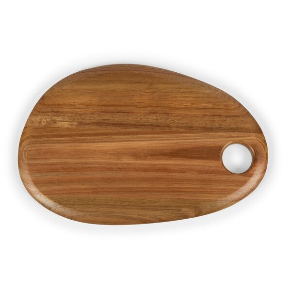 Pebble Shaped Acacia Wood Serving Board, 15" x 10"