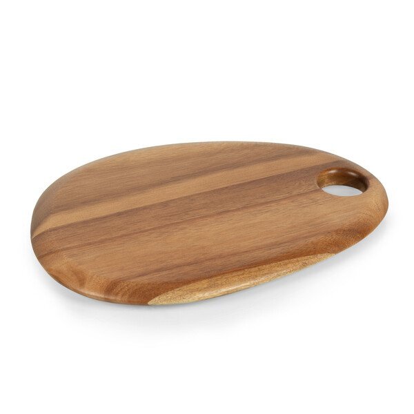 Pebble Shaped Acacia Wood Serving Board, 12" x 9"