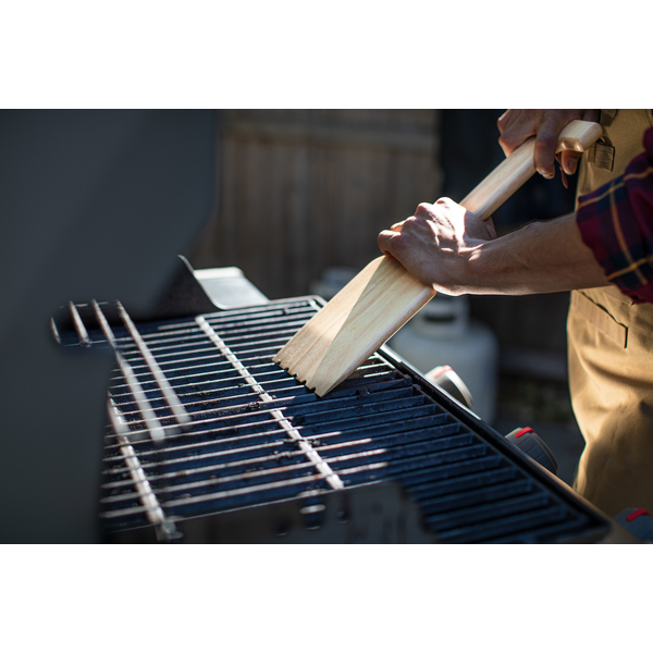 Hardwood BBQ Grill Scraper w/ Bottle Opener