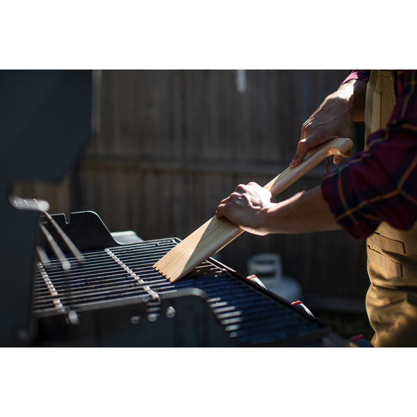 Hardwood BBQ Grill Scraper w/ Bottle Opener