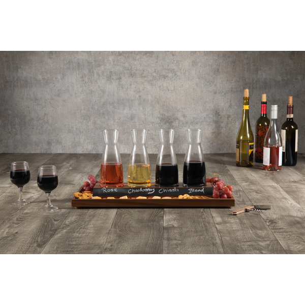 Cava Wine Tasting Kit w/ 4 Glass Carafes