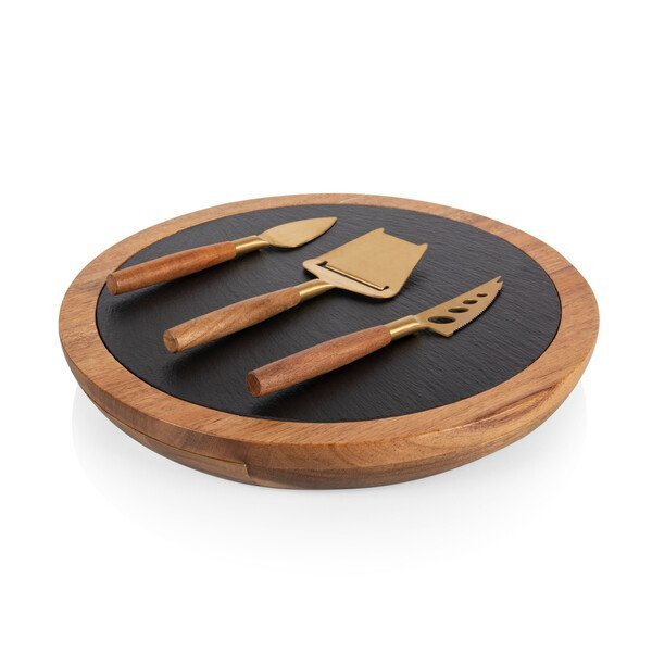 Insignia Acacia & Slate Serving Board w/ Cheese Tools