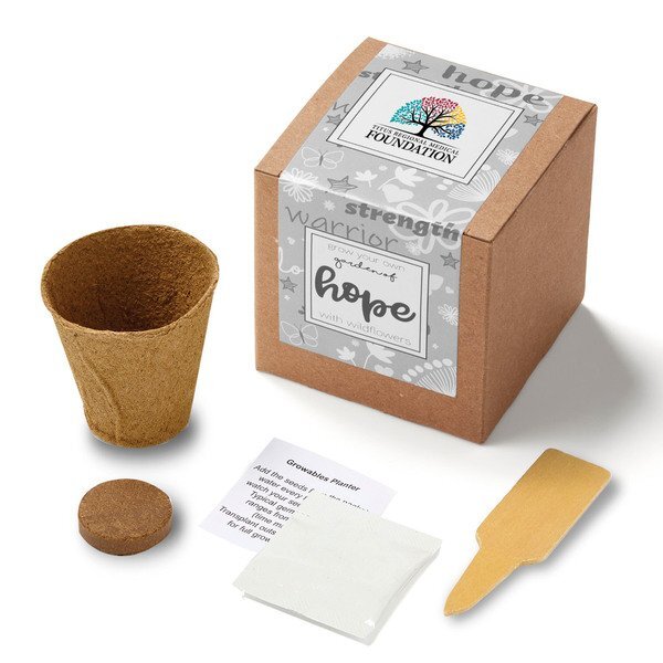 Garden of Hope Planter in Kraft Gift Box w/ Label