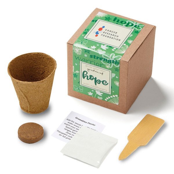 Garden of Hope Planter in Kraft Gift Box w/ Label