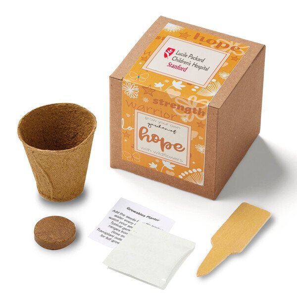 Garden of Hope Planter in Kraft Gift Box w/ Label