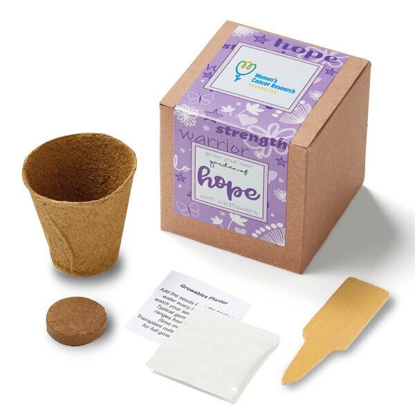 Garden of Hope Planter in Kraft Gift Box w/ Label