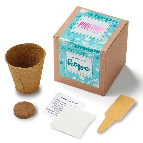 Garden of Hope Planter in Kraft Gift Box w/ Label