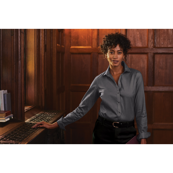 Brooks Brothers® Wrinkle-Free Cotton/Spandex Stretch Pinpoint Ladies' Shirt