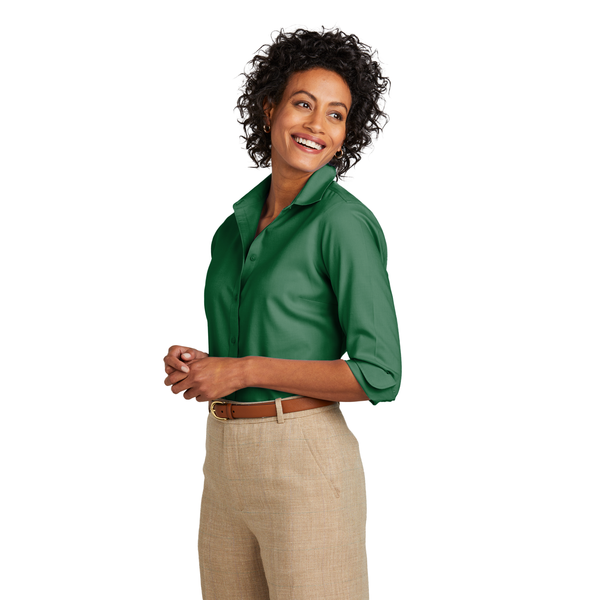 Brooks Brothers® Wrinkle-Free Cotton/Spandex Stretch Nailhead Ladies' Shirt