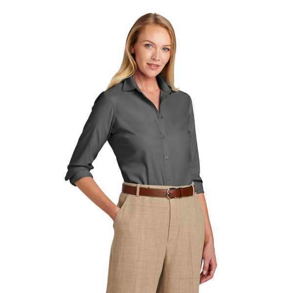 Brooks Brothers® Wrinkle-Free Cotton/Spandex Stretch Nailhead Ladies' Shirt