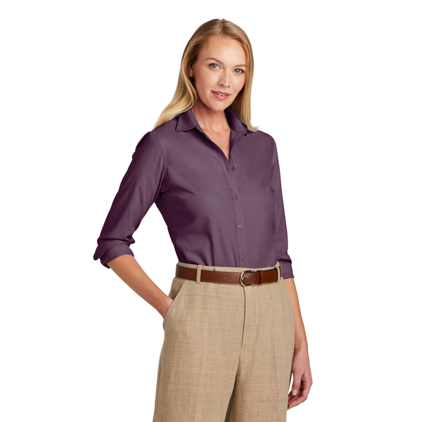 Brooks Brothers® Wrinkle-Free Cotton/Spandex Stretch Nailhead Ladies' Shirt