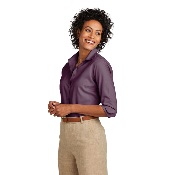 Brooks Brothers® Wrinkle-Free Cotton/Spandex Stretch Nailhead Ladies' Shirt