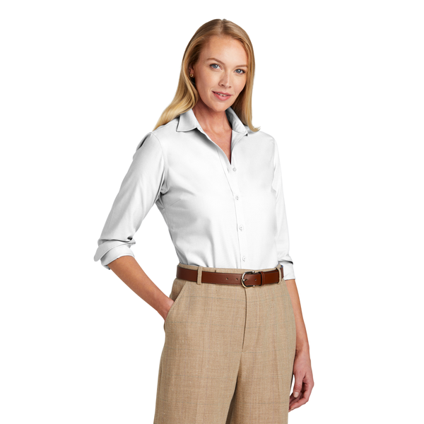 Brooks Brothers® Wrinkle-Free Cotton/Spandex Stretch Nailhead Ladies' Shirt