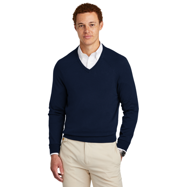 Brooks Brothers® Cotton & Nylon Stretch V-Neck Men's Sweater