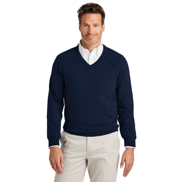 Brooks Brothers® Cotton & Nylon Stretch V-Neck Men's Sweater