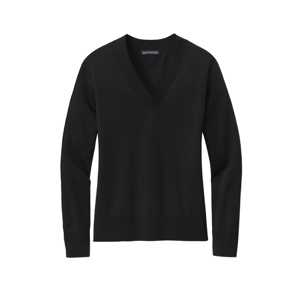 Brooks Brothers® Cotton & Nylon Stretch V-Neck Ladies' Sweater