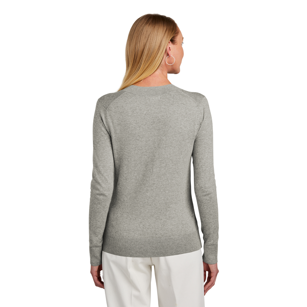 Brooks Brothers® Cotton & Nylon Stretch V-Neck Ladies' Sweater