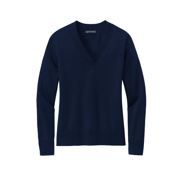 Brooks Brothers® Cotton & Nylon Stretch V-Neck Ladies' Sweater