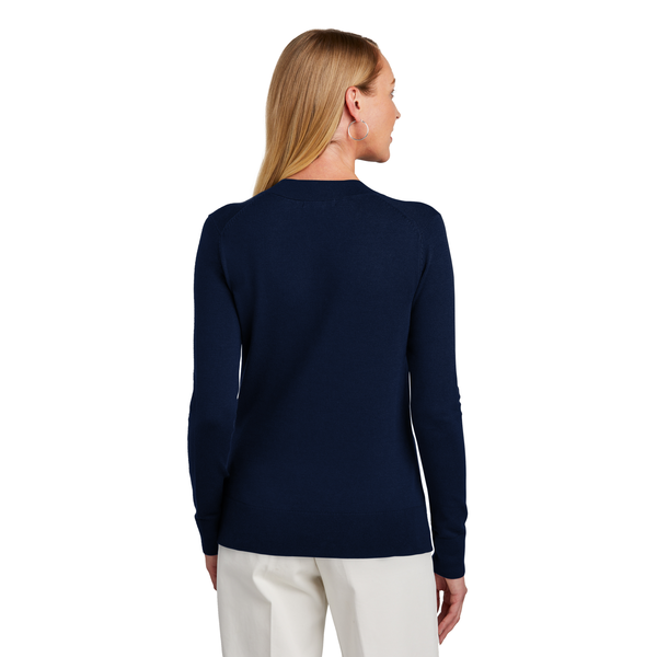 Brooks Brothers® Cotton & Nylon Stretch V-Neck Ladies' Sweater