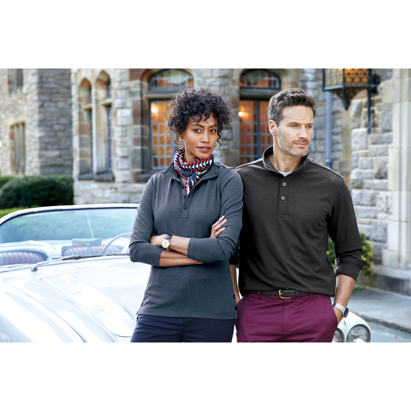 Brooks Brothers® Mid-Layer Stretch Tri-Blend 1/2 Button Ladies' Pullover