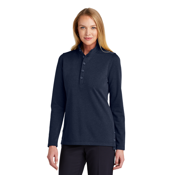 Brooks Brothers® Mid-Layer Stretch Tri-Blend 1/2 Button Ladies' Pullover