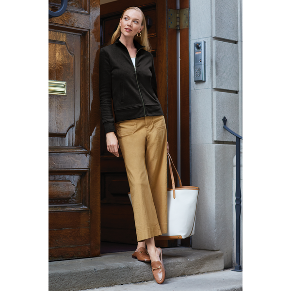 Brooks Brothers® Poly/Cotton Double-Knit Ladies' Full Zip