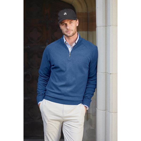 Brooks Brothers® Cotton & Nylon Stretch 1/4 Zip Men's Sweater
