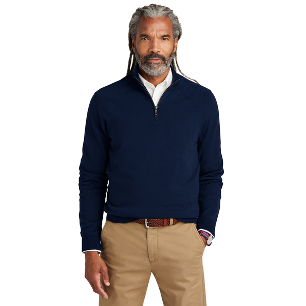 Brooks Brothers® Cotton & Nylon Stretch 1/4 Zip Men's Sweater