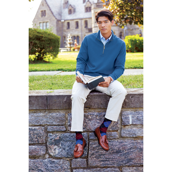 Brooks Brothers® Poly/Cotton Double-Knit Men's 1/4 Zip