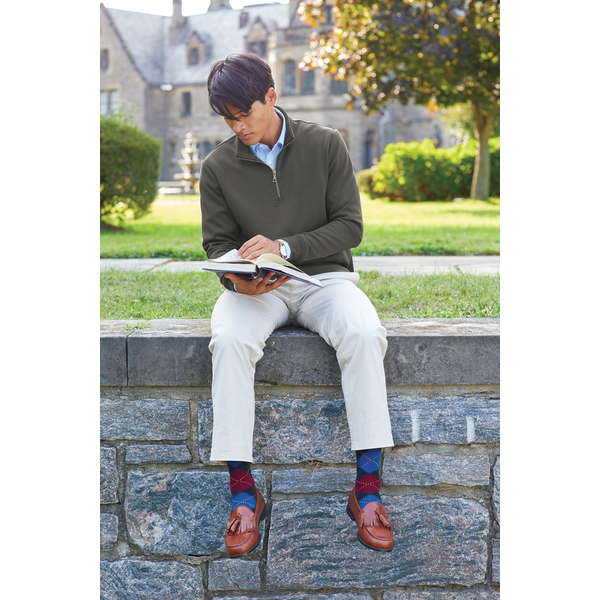 Brooks Brothers® Poly/Cotton Double-Knit Men's 1/4 Zip