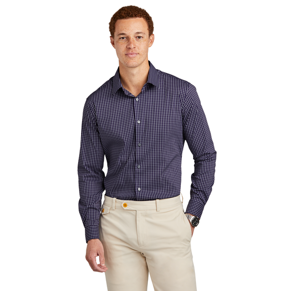 Brooks Brothers® Tech Tri-Blend Stretch Patterned Men's Shirt