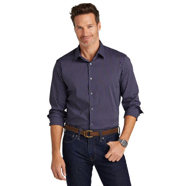 Brooks Brothers® Tech Tri-Blend Stretch Patterned Men's Shirt