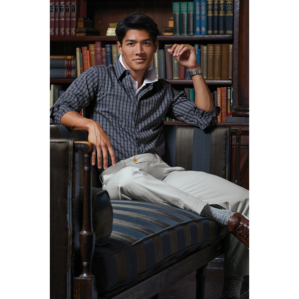 Brooks Brothers® Tech Tri-Blend Stretch Patterned Men's Shirt