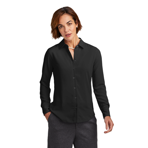 Brooks Brothers® Full-Button Polyester Satin Ladies' Blouse