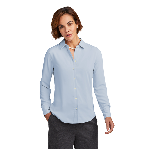 Brooks Brothers® Full-Button Polyester Satin Ladies' Blouse