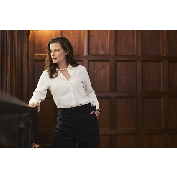 Brooks Brothers® Full-Button Polyester Satin Ladies' Blouse