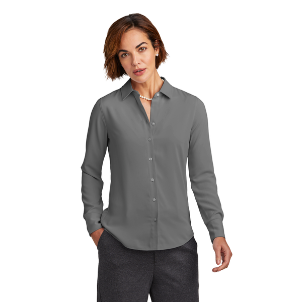 Brooks Brothers® Full-Button Polyester Satin Ladies' Blouse